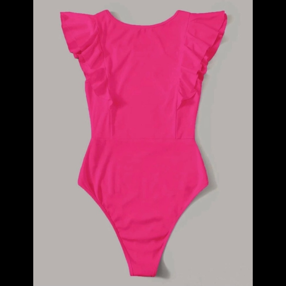 Shein Ruffle Sleeve Bodysuit